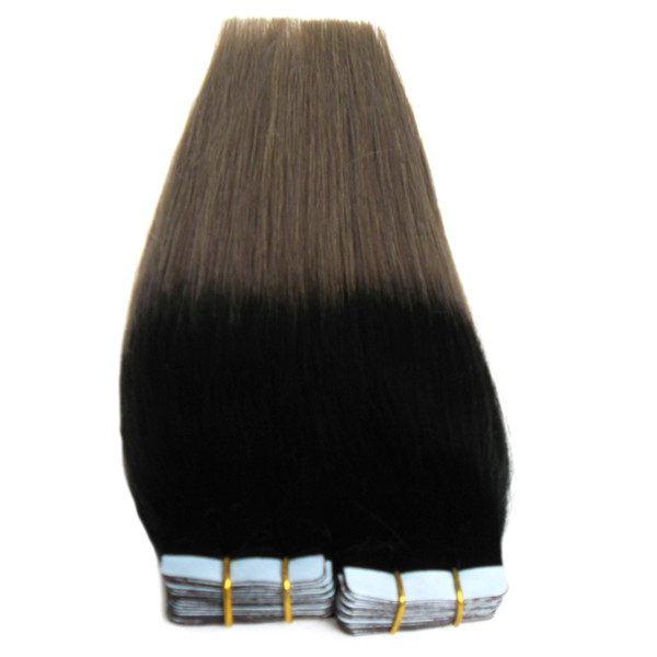 Apply Tape Adhesive Skin Weft Hair Ombre Tape In Human Hair Extensions Silver Grey Hair Extensions Blonde Tape Extensions