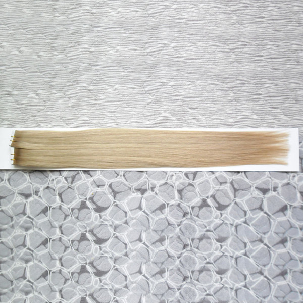 #18 Dark Ash Blonde hair products grade 8a virgin brazilian skin weft tape hair extensions 100g Tape In Human Hair Extensions 40PCS