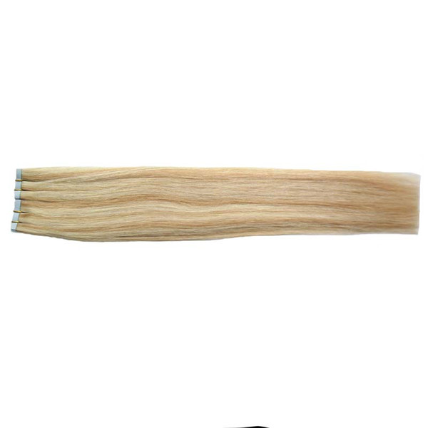 P27/613 Blonde Hrazilian Hair Straight Blonde Human Tape Hair Extension 100g Skin Weft Tape In On Skin Hair Extension 