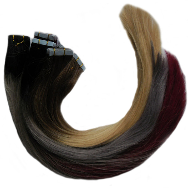 Cheap Tape Hair Extensions 100g Apply Ombre Tape Hair Extensions 40pcs Skin Weft Hair Extensions 10