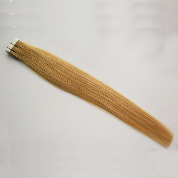 Straight invisible Tape Hair Extensions Human 8A 100g 10