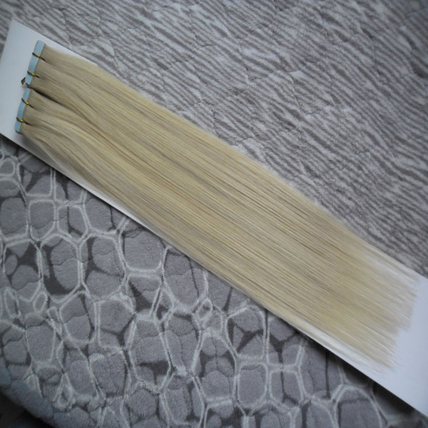 Tape In Human Hair Extensions 100g(40pcs) skin weft tape hair extensions virgin brazilian straight hair