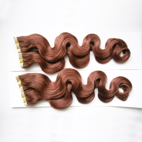 body wave Tape In Hair Extensions 100% Real Remy Human Hair Seamless Tape In Full Head Hair Extensions 80Pcs/200G