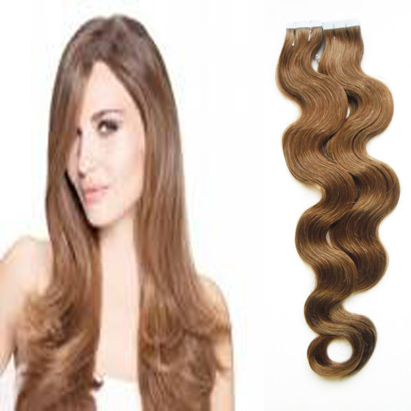 Tape in Human Hair Extensions 100g seamless hair extensions 40Pcs Brazilian Virgin Remy Skin Weft Tape Adhesive Hair Extensions Products