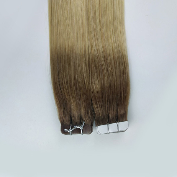 Sixstarhair Remy Tape in Hair Extensions Glue in Extensions Human Hair 20Inch Color R6-613# Extensions Tape in Real Hair