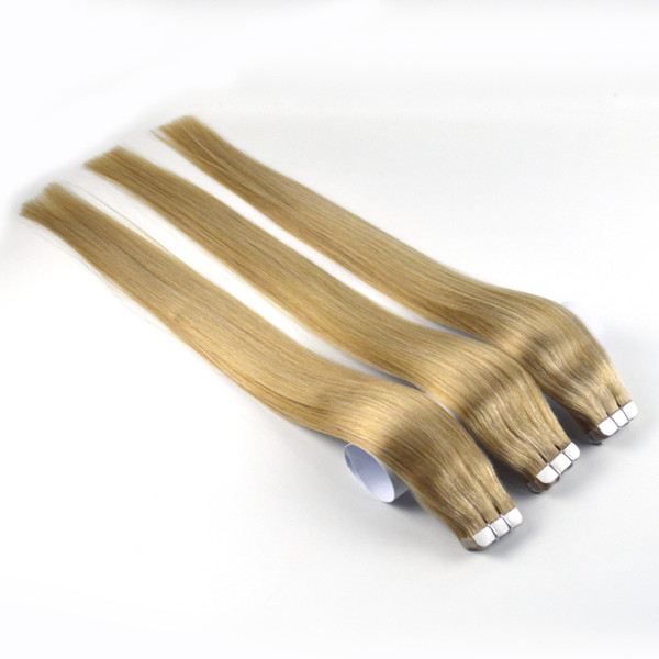 Wholesale 100% Human Hair Ombre Remy Tape In Extensions Super Quality European Tape hair extension 18#