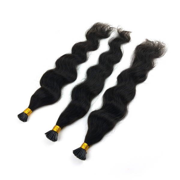 Cuticle Aligned Silky Natural Wave Human Hair I Tip Remy Hair Extensions 100% Remy Human hair