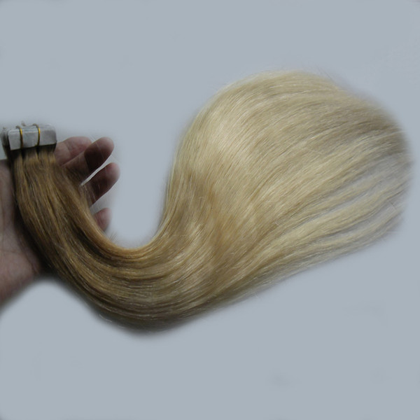 Tape Hair 100g Ombre Color tape in human hair extensions 2.5g Per Piece 40 pieces two tone ombre brazilian hair