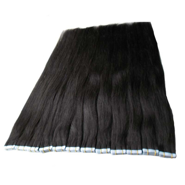 Tape In Human Hair Extensions 10 to 24inch 40pcs 100g/pack Silky Straight Tape PU Seamless Skin Weft