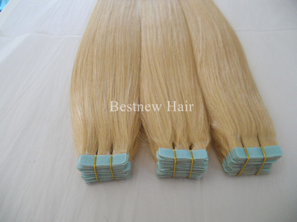 LUMMY Indian Hair Remy Seamless Skin Weft Blue Tape Indian Rmey Human Hair Extensions 100G 40PCS