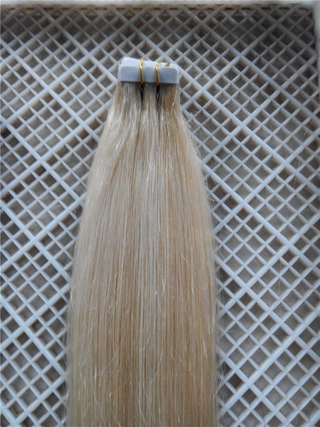 LUMMY Brazilian Human Hair Straight Piano Color#22/613 PU Tape On Hair 14''-28'' Tape In Hair Extensions