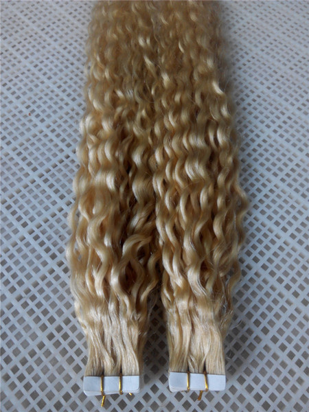 LUMMY Deep Curly Tape Hair Extensions 14