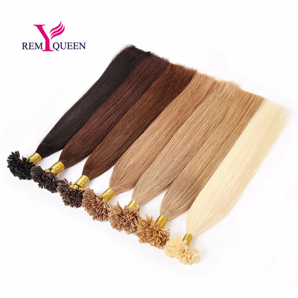 Dream Remy Queen 100% Human Hair Extensions U Tip Hair 1g per stand for salon hairstylist Option color hair extension