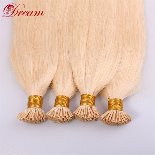 Dream Remy Queen 100% Human Hair Extensions I Tip Hair 1g per stand for salon hairstylist 613# silk straight hair extension