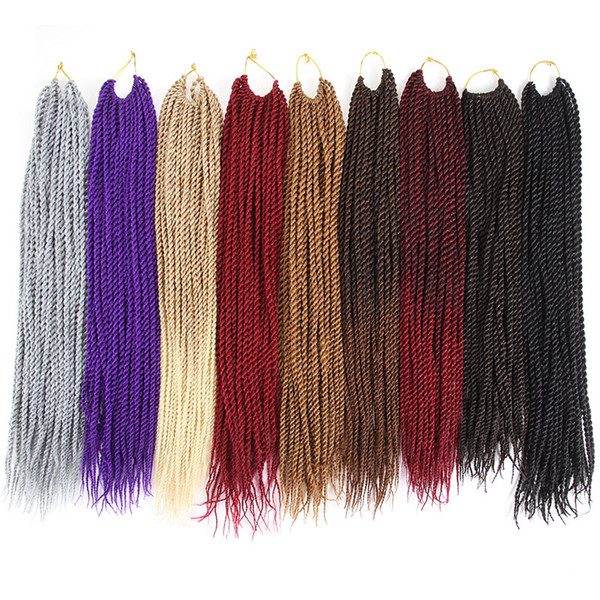 Synthetic Hair Extensions Hair Braids For Women Different Colors Heat Resistant Fiber Crochet Braiding Hair Twists 30 Strands