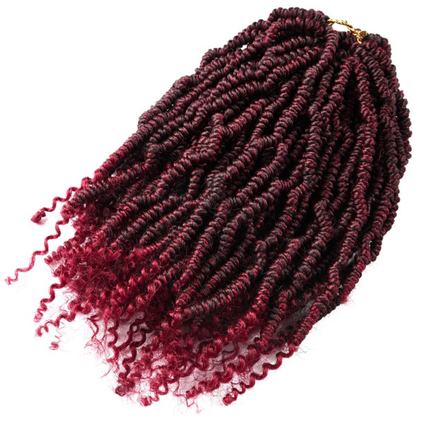 14inch Bomb Twist Crochet Braiding Hair Extensions Spring Afro Twist Curly Synthetic Braids Hair 24strands/pack