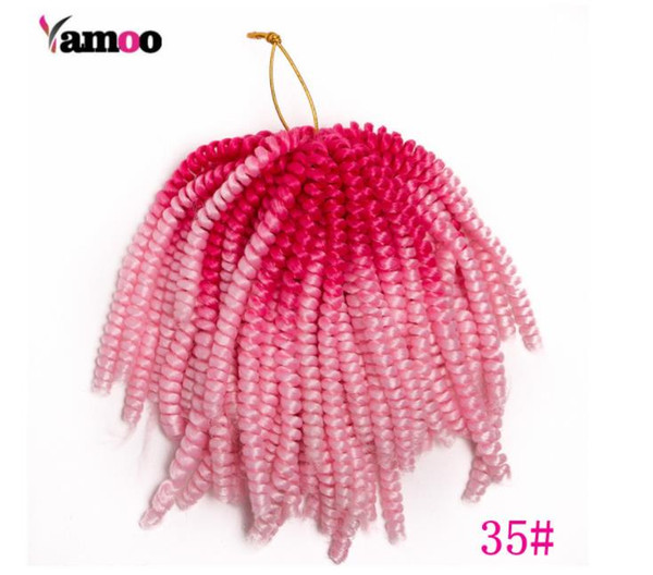 short spring curly Crochet Braids Hair Extensions colorful Omber Color Spring Twist Hair Kinky Curly Twist Synthetic Hair 8 Inch FZP239
