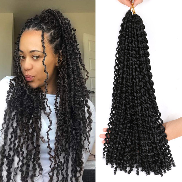 Passion Twist Hair 18 inch Water Wave Synthetic Braids for Crochet Twist Crochet Hair 80g Passion Braiding Hair Extensions