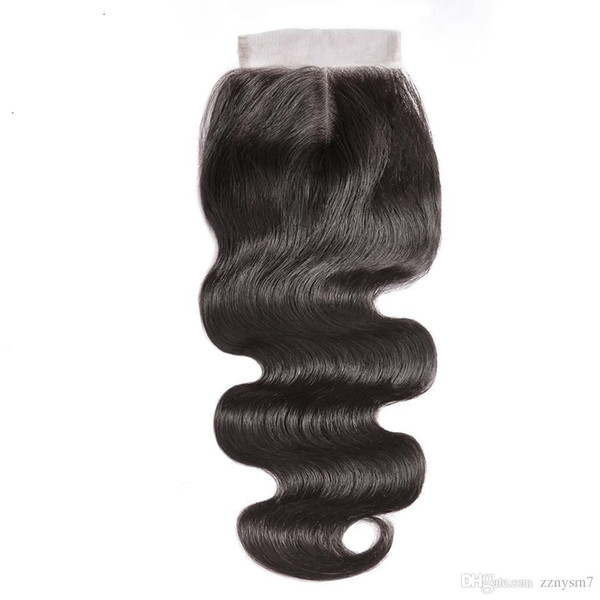 Lace Closure Brazilian Human Hair Closure Body Wave Natural Color 6x6 Transparent Lace Closure