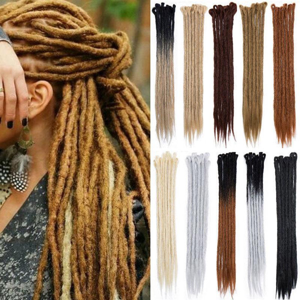 Hot Sale! 5pcs 20inch Handmade Dreadlocks Extensions Reggae Crochet Hip-Hop Synthetic Dreads Crochet Braiding Hair For Fashion Women