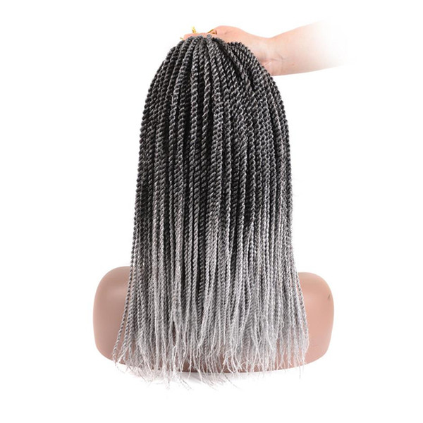 7 Packs 16inch 30stands/pack Senegalese Twist Crochet Braids for Black Women High Temperature Fiber Synthetic Braiding Hair Extensions