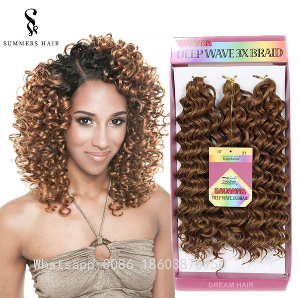 Non Chemical Synthetic Freetrss Hair Natural Looking Ombre Color Wavy Curly Synthetic Crochet Braids Bulk Hair Extension