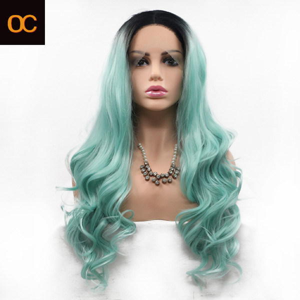 OC932 Japanese silk Chemical fiber wig Front lace hood female Long curly hair colour Personalized customization DHL 