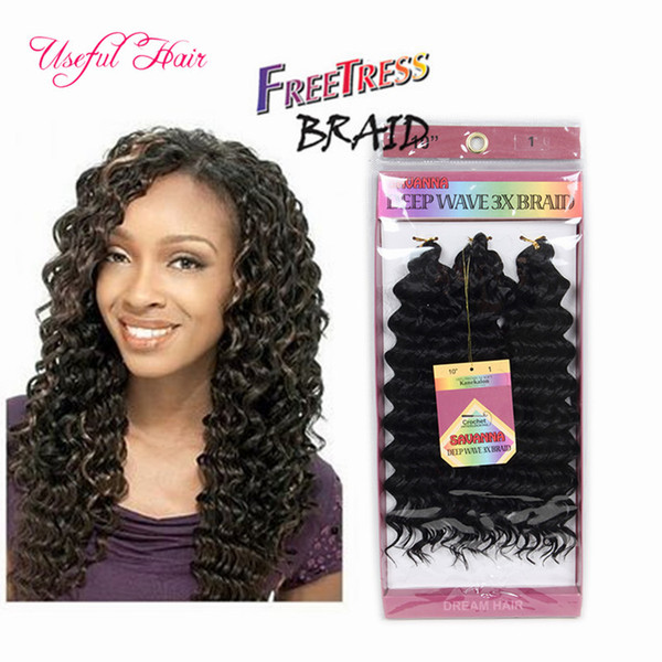 SAVANA MAMBO TWIST OMBRE CROCHET HAIR EXTENSIONS CHRISTMSA braid in bundles 10INCH DEEP WAVE 3pc/pack jumpy Bouncy Curl crochet braids hair