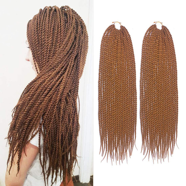 Kanekalon synthetic crochet braids hair 2X Senegalese Twist straight hair 1pieces 18inch 100G Braiding Hair extensions