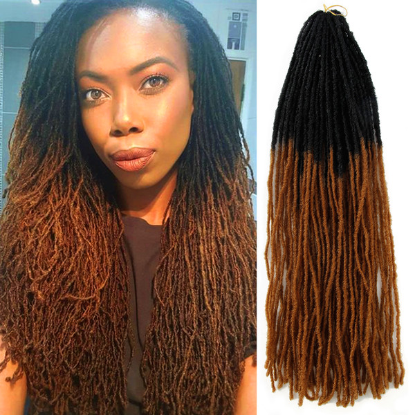 Synthetic Dreadlocks Sisterlocs 18inch Sister locks Extensions 27strands Double ends Black Blonde #613 Faux locs Crochet Braids Hair