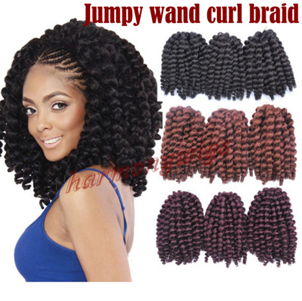 Synthetic Wig for Women Brazil Hair Model Afro Braid 2X wand curl crochet Hair extension braids Bea455