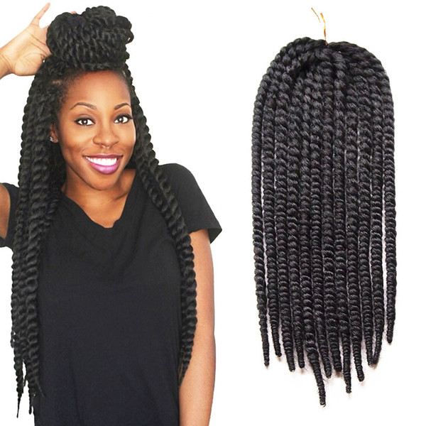 Havana Mambo Twist Crochet Braids Hair 10inch 18inch 12root/pack Synthetic Braiding Hair Box Braids 100% Kanekalon Braiding Hair Extensions