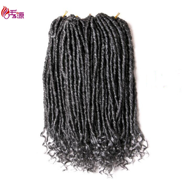 Hot Sell 1Pcs Goddess Locs Crochet Dreadlocks Hair Extensions Kanekalon Jumbo Dreads Hairstyle Ombre Curly Fauxlocs Crochet Braids