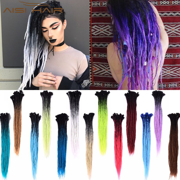 Synthetic Ombre Crochet Braids Hair 24 inches Kanekalon Dreadlocks 25 Colors Available Synthetic Hair Extensions for Women