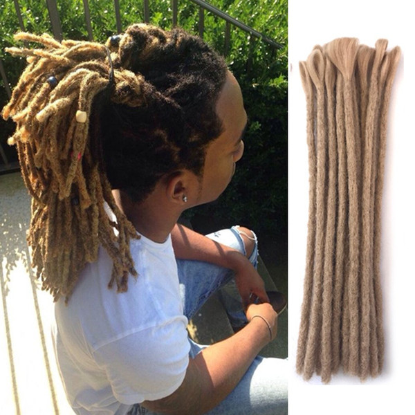 Hot! 5Pcs/Lot Handmade Dreadlocks Black Reggae Hair Extensions 12 inch Fashion Hip-Hop Style 5Strands/Pack Synthetic Braiding Hair For Men