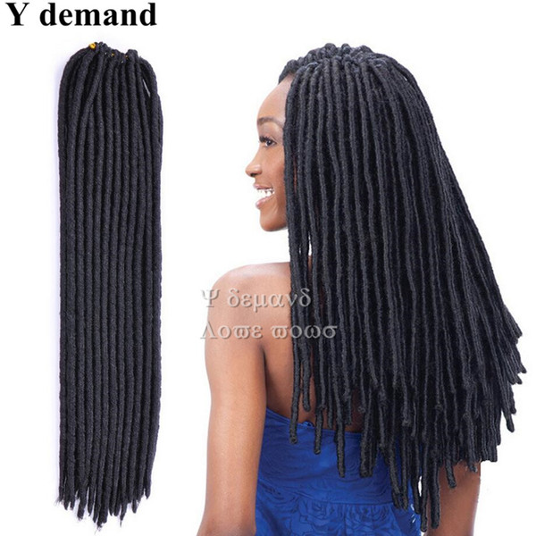 18inch 24roots Soft Dreadlocs Faux Locs Crochet Hair Braids Havana Mambo Twist Crochet Braid Hair Hair Extensions Synthetic Weave