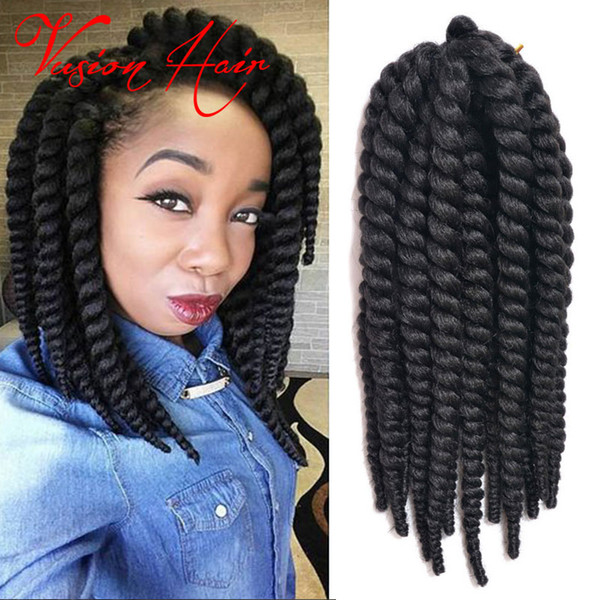 Havana Mambo Twist Crochet Braids Hair 10inches 12roots Kanekalon Braiding Hair Extensions Synthetic Crochet Braiding Hair