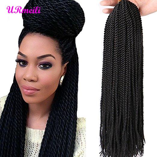 Urmeili Senegalese Twist Crochet Hair Kanekalon Synthetic Small Crochet Braids Ombre Braiding Hair Extensions 14