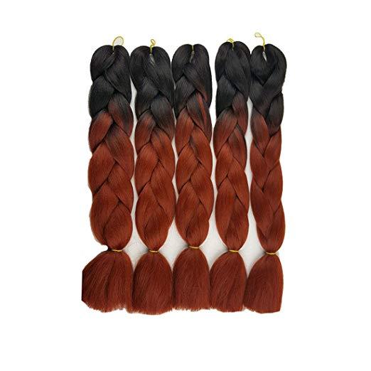 3pieces Kanekalon Braiding Hair Synthetic Extensions Ombre Twist Braids Hair High Temperature Hair Extensions twist crochet