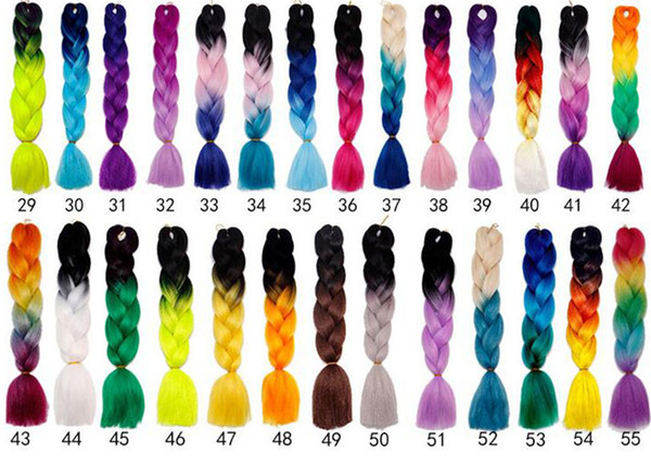 3pcs/lot Synthetic Braids For Braids Jumbo Braiding Hair Ombre Synthetic Kanekalon 100g/pc Synthetic Hair Extensions