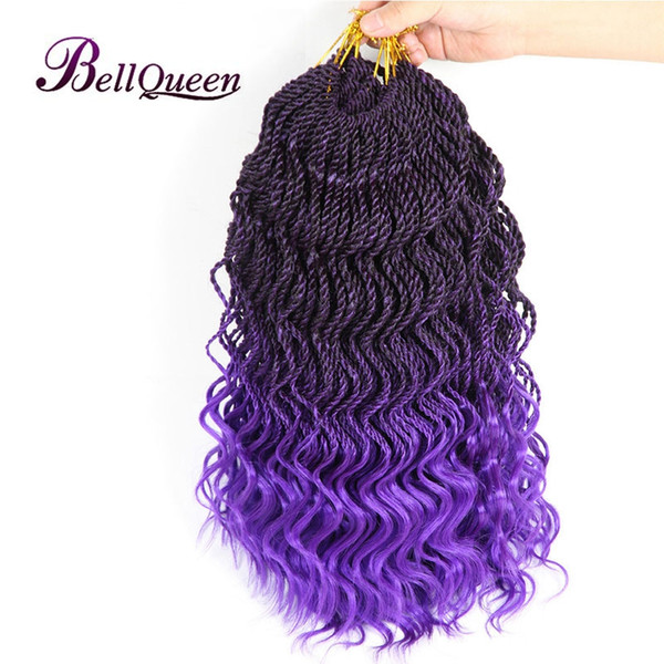 Bellqueen hair Senegalese Twist Crochet Braids Kanekalon Synthetic wave Crochet Braids Braiding Hair Extensions 12 strands/pack