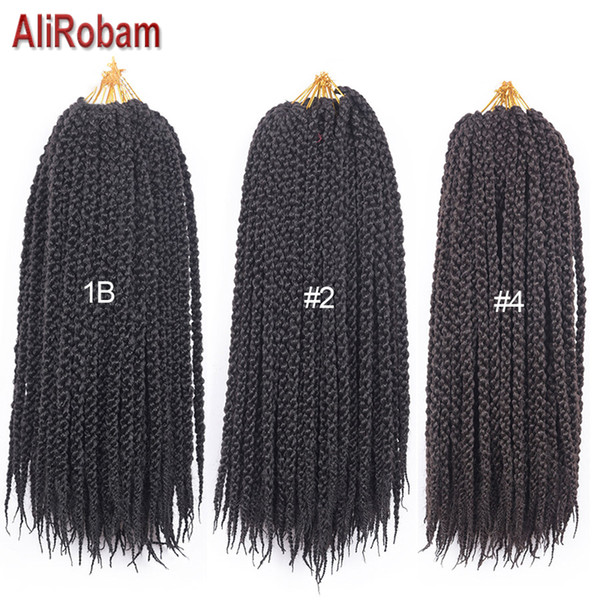 Wholesale hot sale AliRobam 3D cubic crochet twist braids hair Four visceral wigs 18