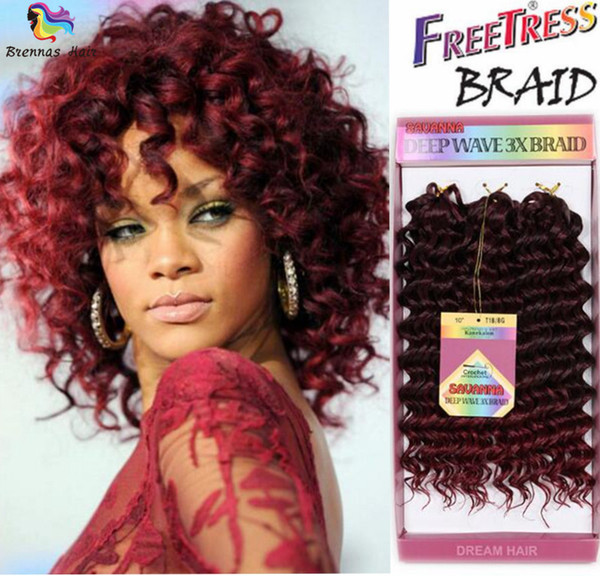 Freetress Deep Wave/Jerry Curly Best Synthetic Hair 10inch free tress crochet braids deep twist savanna jerry curl for African woman