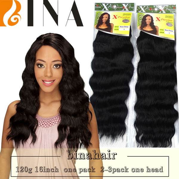 BINA Xpression rose deep weave synthetic weaving hair extensions Heat Resistant fiber 16