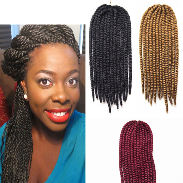 24 Inch Havana Mambo Synthetic Twist Crochet Braids Hair Senegalese Crochet Braiding Hair Extensions