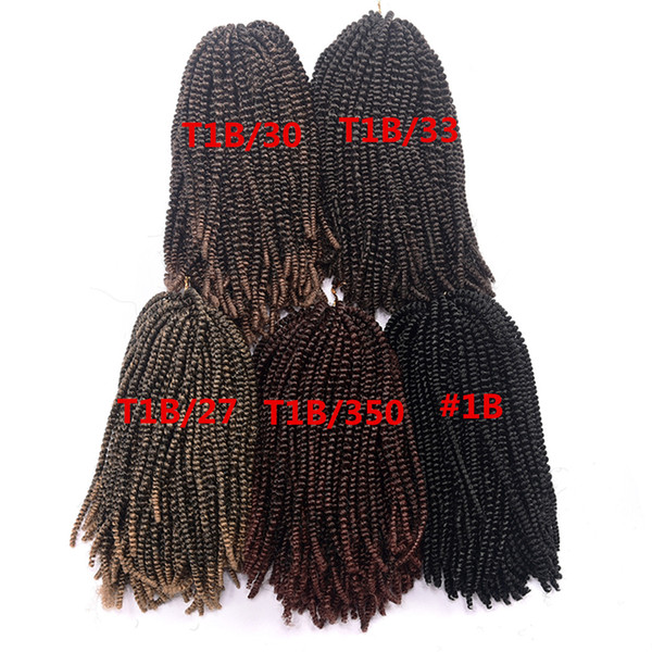 8inch 110g/50strands Nubian Twist Crochet Braids Ombre Kanekalon Synthetic Braiding Hair Extension For Nubian Twist