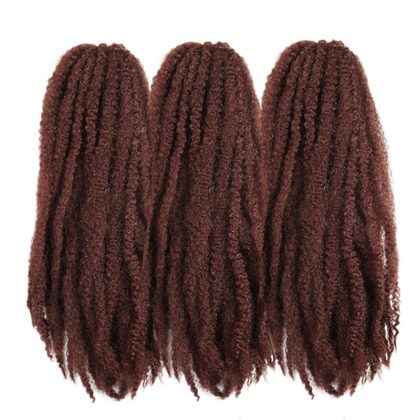 Afro Kinky Marley Braids Crochet Hair Extensions ZXTRESS 18inch High Temperature Fiber Synthetic Braiding Hair