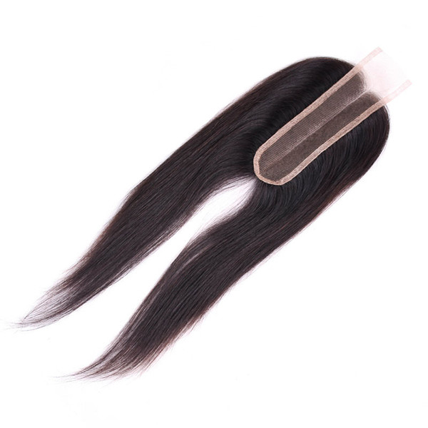 Peruvian Human Hair Closure 2X6 Lace Closure Straight Peruvian Hair Middle Part With Baby Hair Closures 8-20inch