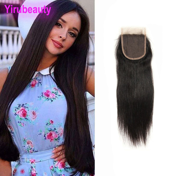 Brazilian Virgin Hair 4X4 Lace Closure Silky Straight Remy Hair Wholesale Four By Four Lace Closure With Baby Hair