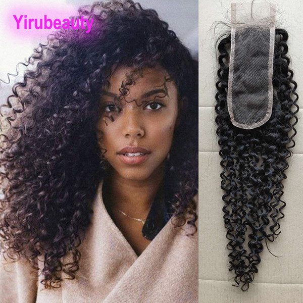 Brazilian Human Hair 2X6 Lace Closure Middle Part Kinky Curly 2*6 Lace Closure With Baby Hair Brazilian Virgin Hair Closure 8-20inch